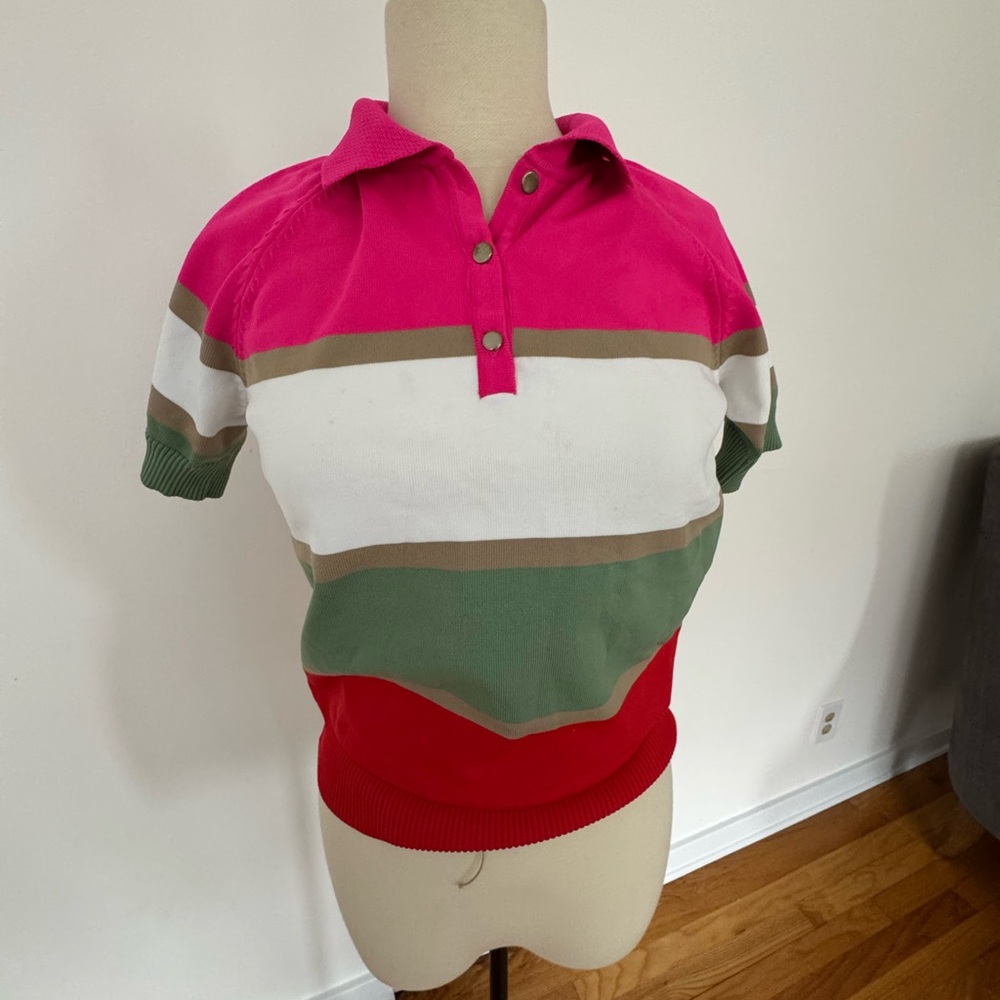 Colorful Striped Polo Shirt - Picture 2 of 5
